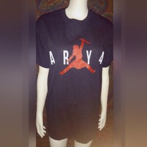 "Air Arya" Logo Black Graphic Tee